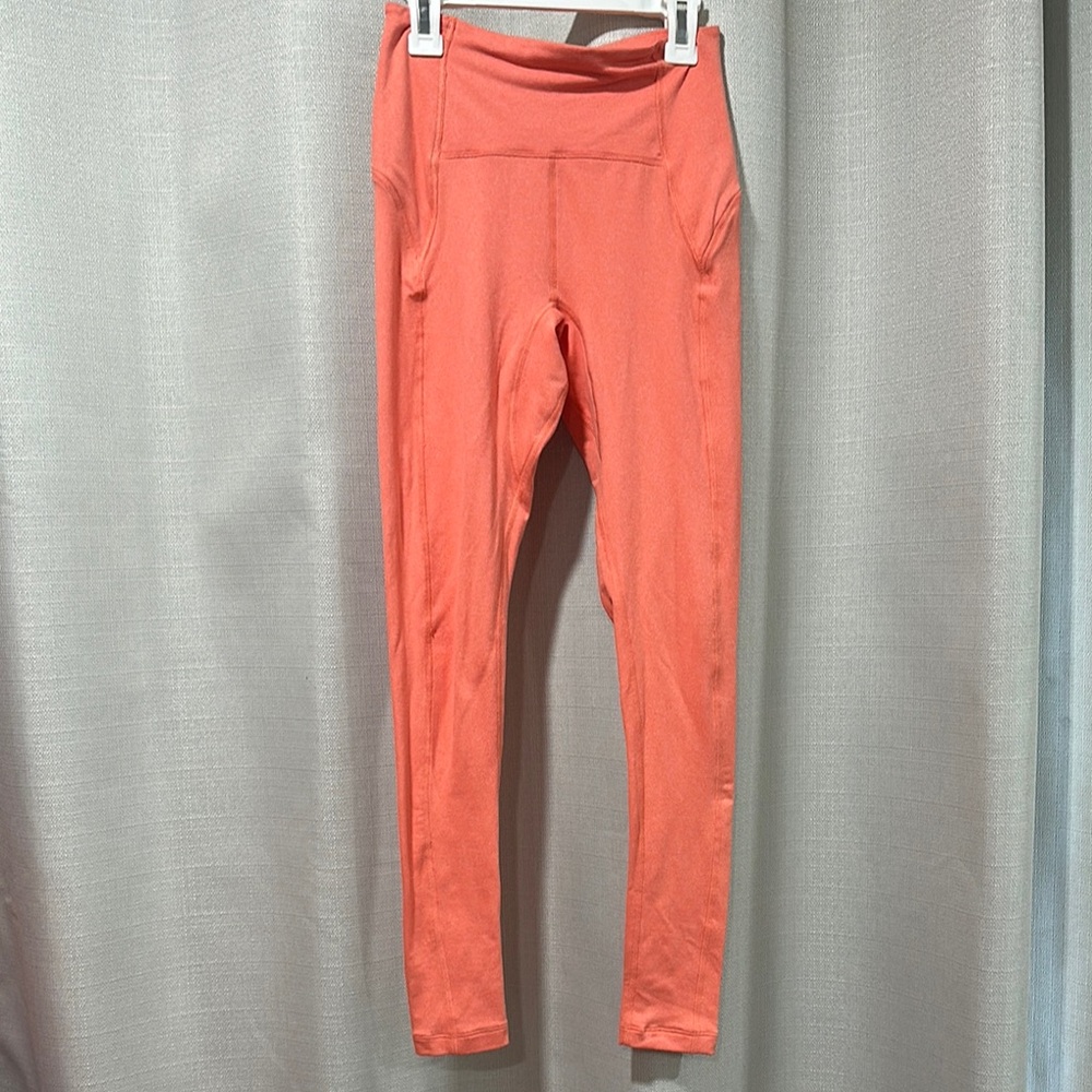 Coral High-Waisted Leggings